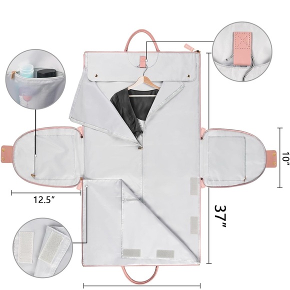 Pink Carry On Garment Bag - Picture 3 of 8